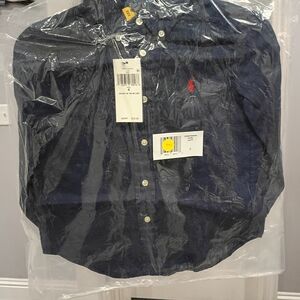 Polo by Ralph Lauren NWT Boys Sz 4 Navy Blue Button Down Shirt